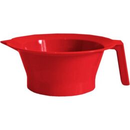 Мисочка для окрашивания волос с ручкой TICO Professional 500104 Красная