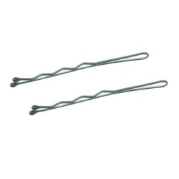 Невидимки для волос волнистые TICO Professional 300565 - Серебристые (длина 60 мм, вес 200 грамм)