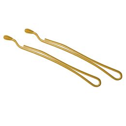 Невидимки TICO Professional укороченные (300627) - Золотистые (длина 70 мм, вес 200 грамм)