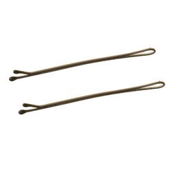 Невидимки для волос ровные TICO Professional 300509 - Коричневые (длина 60 мм, вес 100 грамм)
