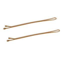 Невидимки для волос ровные TICO Professional 300599 - Золотистые (длина 70 мм, вес 200 грамм)